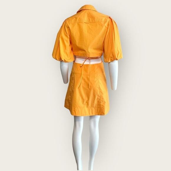 NWT | Jonathan Sinkhai | Aulora Cutout Poplin Mini Dress | Zinnia | Medium - Picture 3 of 16